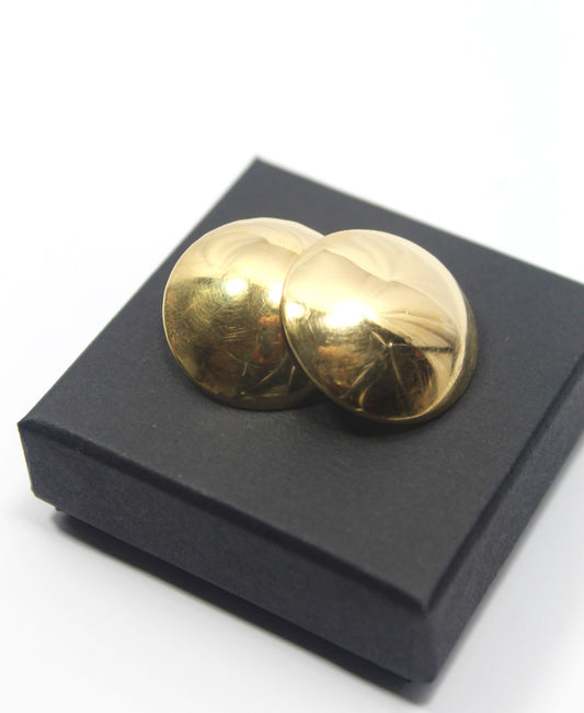 Ayo || Gold Shield Earrings