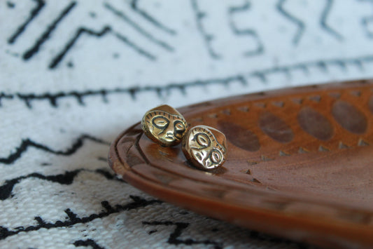 Ashanti || African Mask Stud Earrings